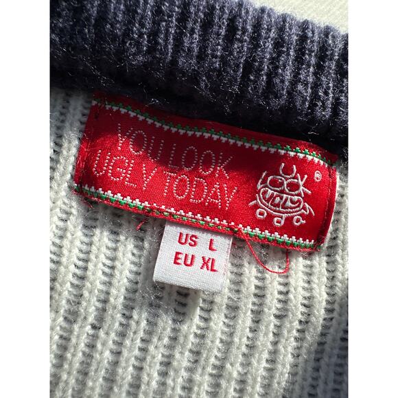 Merry Christmas Ya Filthy Animal Home Alone You Look Ugly Today Sweater Size L - Picture 6 of 8